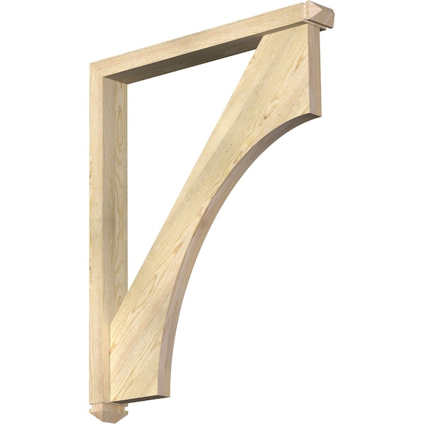 Ekena Millwork Westlake Arts and Crafts Rough Sawn Bracket w/ Offset Brace, Douglas Fir, 4"W x 32"D x 40"H BKT0402X32X40WTL03RDF - main